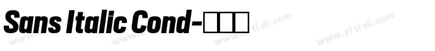 Sans Italic Cond字体转换